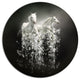 Fantasy White Horses On Black, Animal Disc Metal Artwork, 11"
