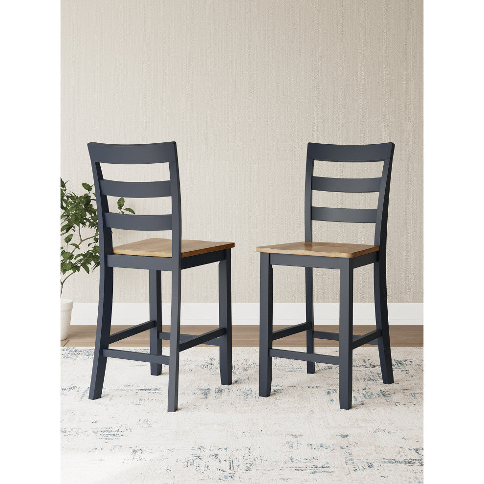 Gesthaven Natural/Blue Counter Height Barstool
