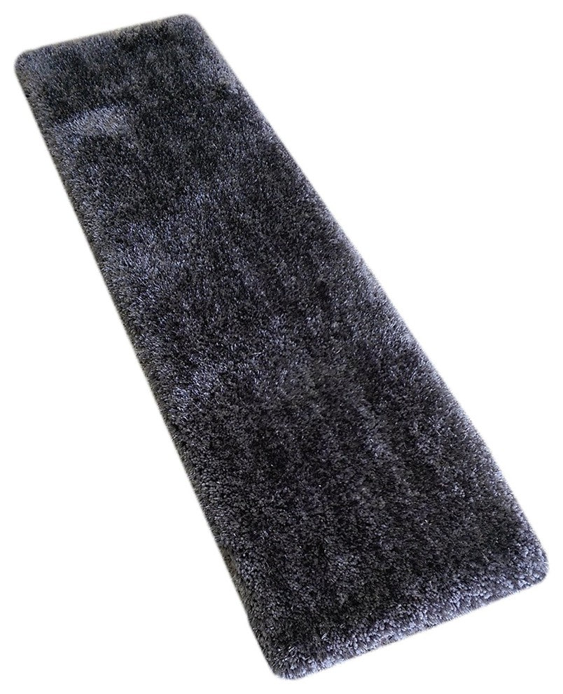 Authentic Solid Gray Shaggy Hand-Tufted Area Rug, 60"x84"