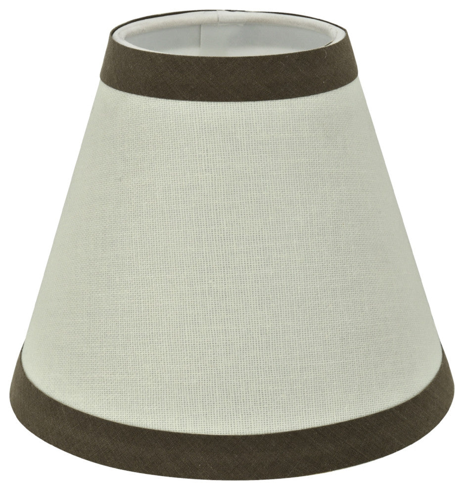 32043-5 Small Hardback Empire Chandelier Clip On Lamp Shade Off White 3"x6"x5"