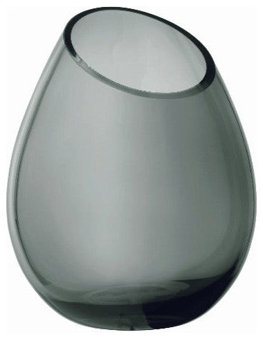Drop Vase 6.5"Hx4.9" Smoke, Large