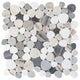 Marble Pebbles Mosaics Heart Shape Tile, Pebble Beach, Floors Walls