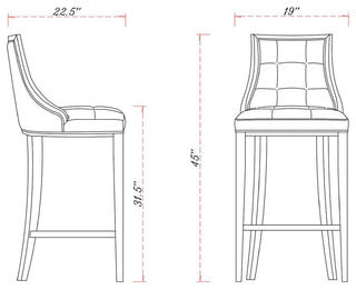 Manhattan Comfort Fifth Avenue Barstool