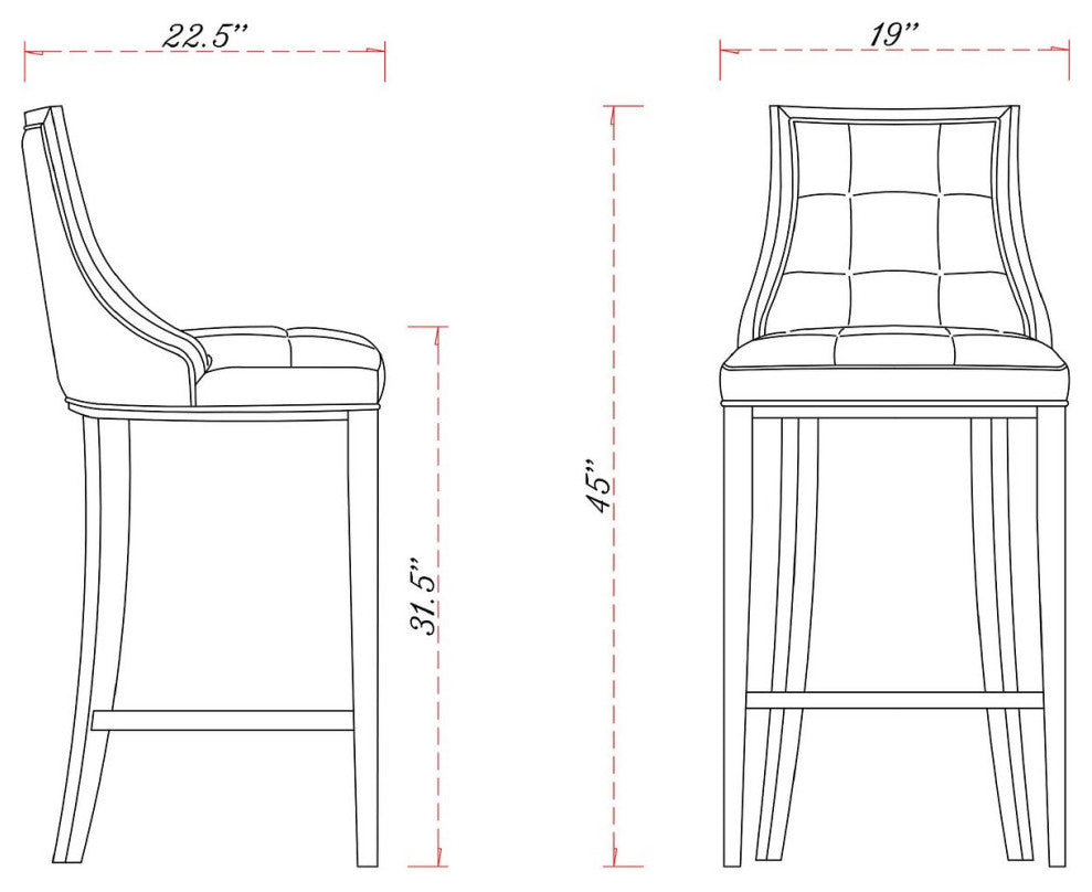 Manhattan Comfort Fifth Avenue Barstool