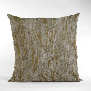Patina Yarns Shiny Fabric With Twig Pattern Luxury Throw Pillow, 12"x20"