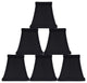 5" Square Faux Silk Bell Chandelier Lamp Shade, Black, Set of 6