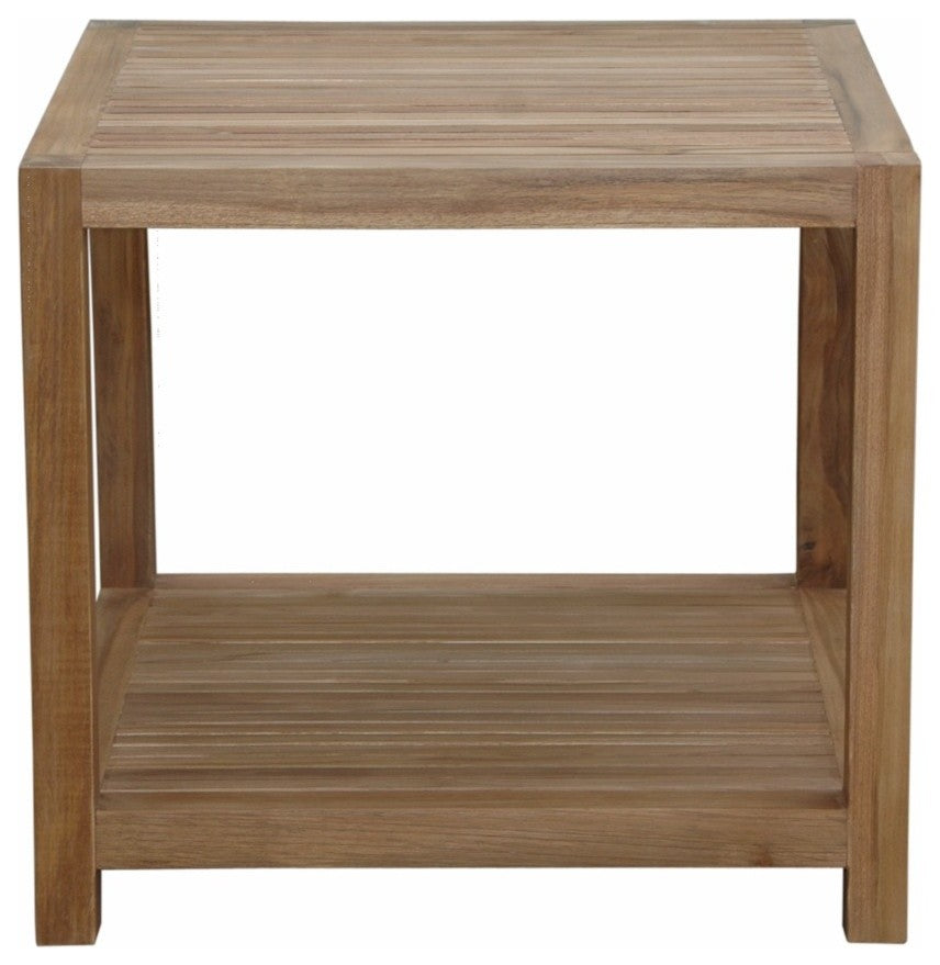 Anderson Teak TB-5656 Glenmore 22" Side Table With 1-Tier