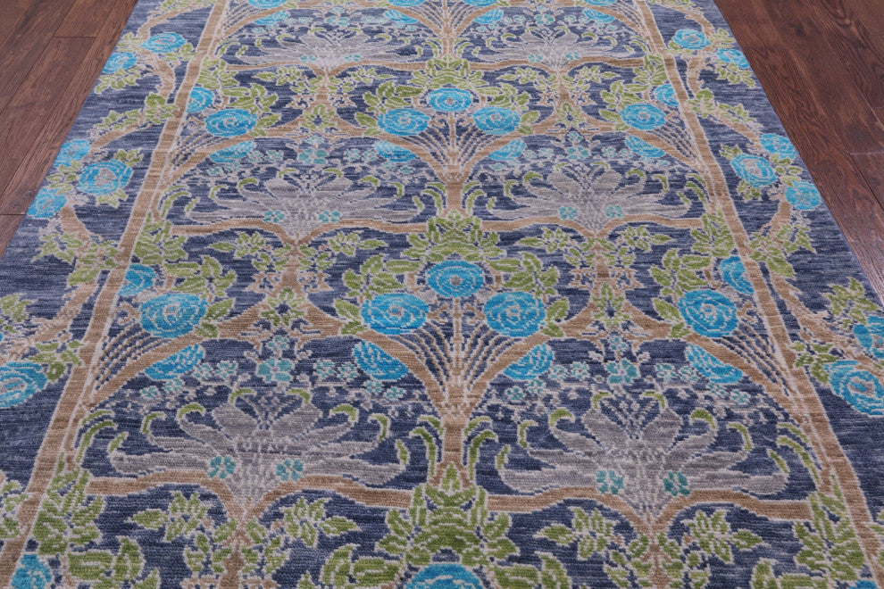 William Morris Handmade Wool Rug 6' 0" X 9' 2" - Q14945