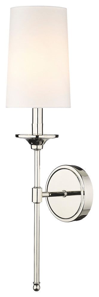 Zlite 3033-1S-PN 1-Light Wall Sconce, Off White