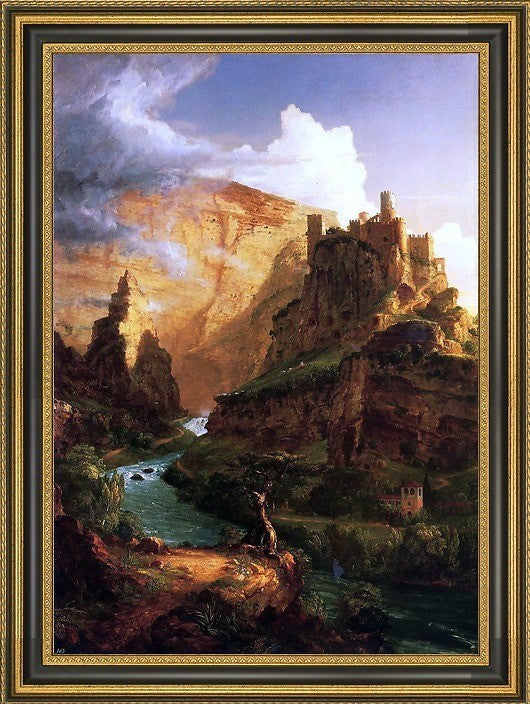 Thomas Cole Valley of the Vaucluse  Framed Premium Canvas Print, 18"x27"