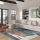 Essentials Abstract Orange, Sage, Blue, Gray, Ivory and Mauve Olefin Area Rug