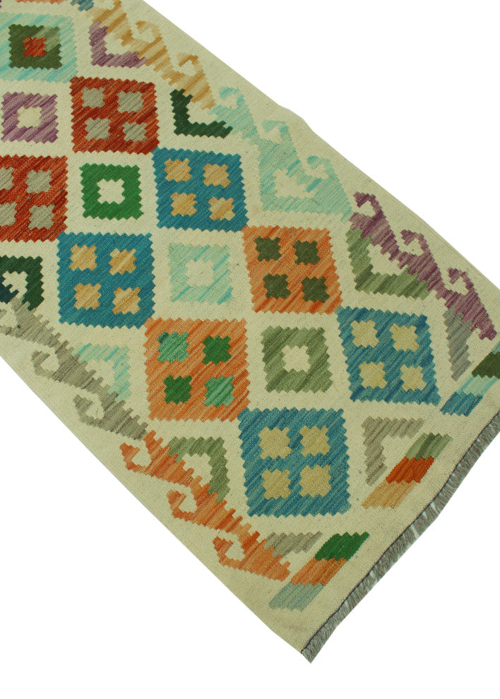 Sangat Kilim Hrapenly Ivory Runner