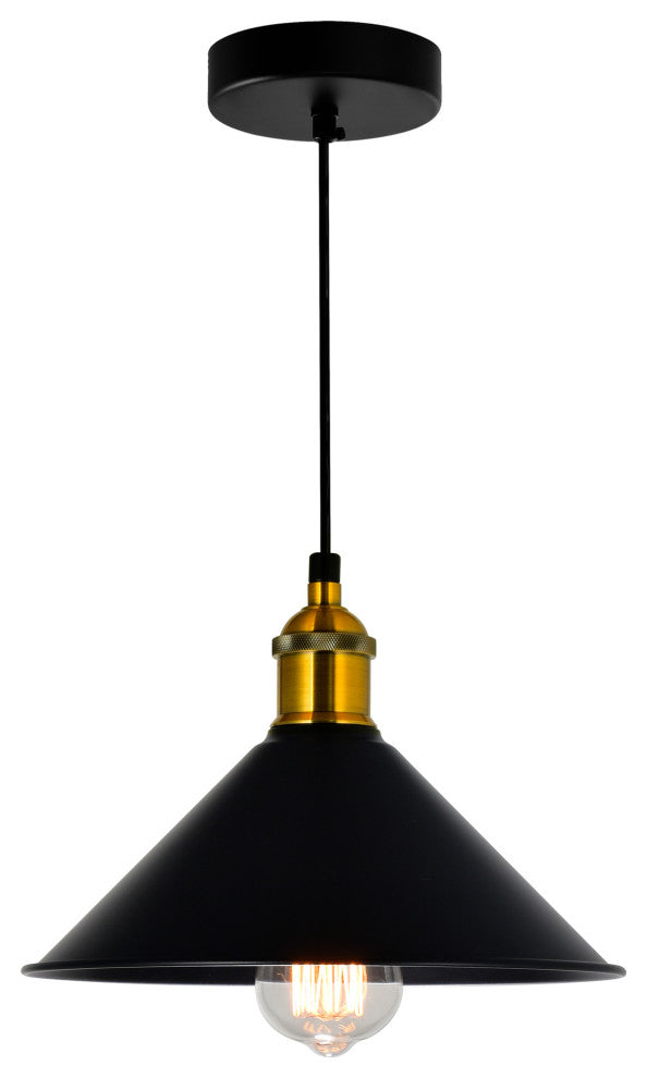 Brave 1 Light Down Mini Pendant With Black Finish