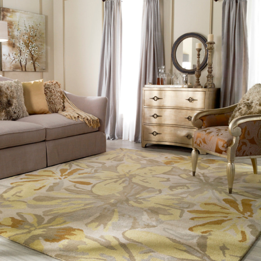 Surya Athena ATH-5071 Transitional Area Rug, Lime, 3' x 12' Runner