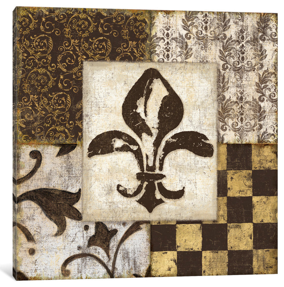 "Fleur de Lis" by Daphne Brissonnet, Canvas Print, 37"x37"