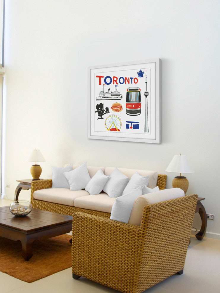 "Toronto Motif" Framed Print by Molly Rosner