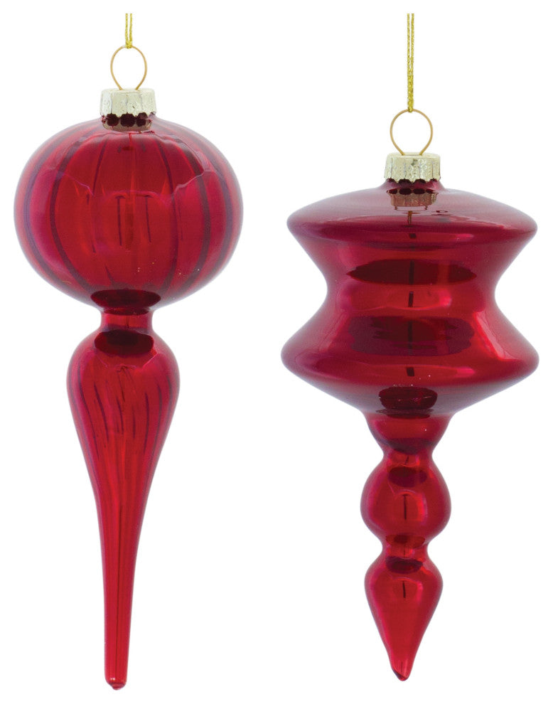 Glass Finial Drop Ornament, 12-Piece Set