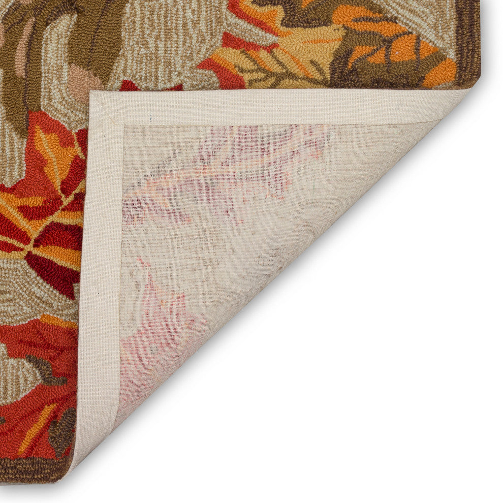 Ravella Falling Leaves Indoor/Outdoor Rug Natural 2'x8'