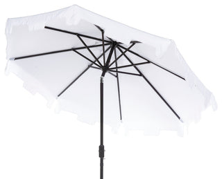 Safavieh Zimmerman Market Outdoor Umbrella With Flap, White
