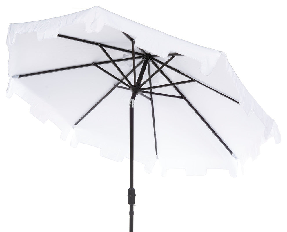 Safavieh Zimmerman Market Outdoor Umbrella With Flap, White