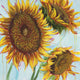 "Sunflower Love I" by Julie Joy Painting Print Wrapped Canvas, 24x24