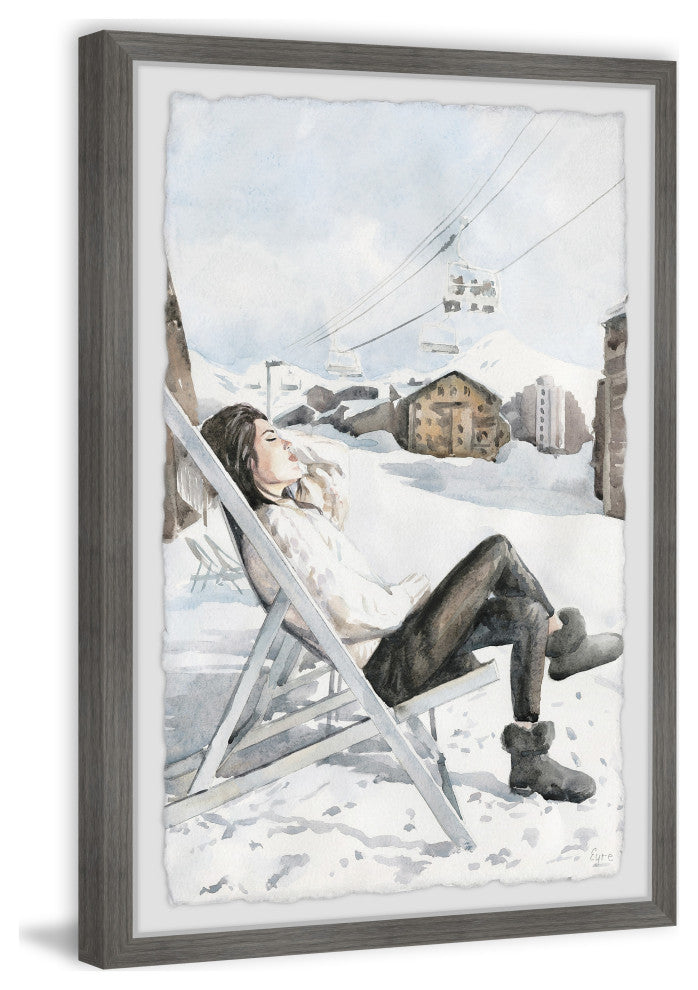 "Enjoying the Winter" Framed Painting Print, 20x30