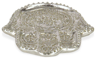 Hamsa Hand Inspired Silver Table Decor