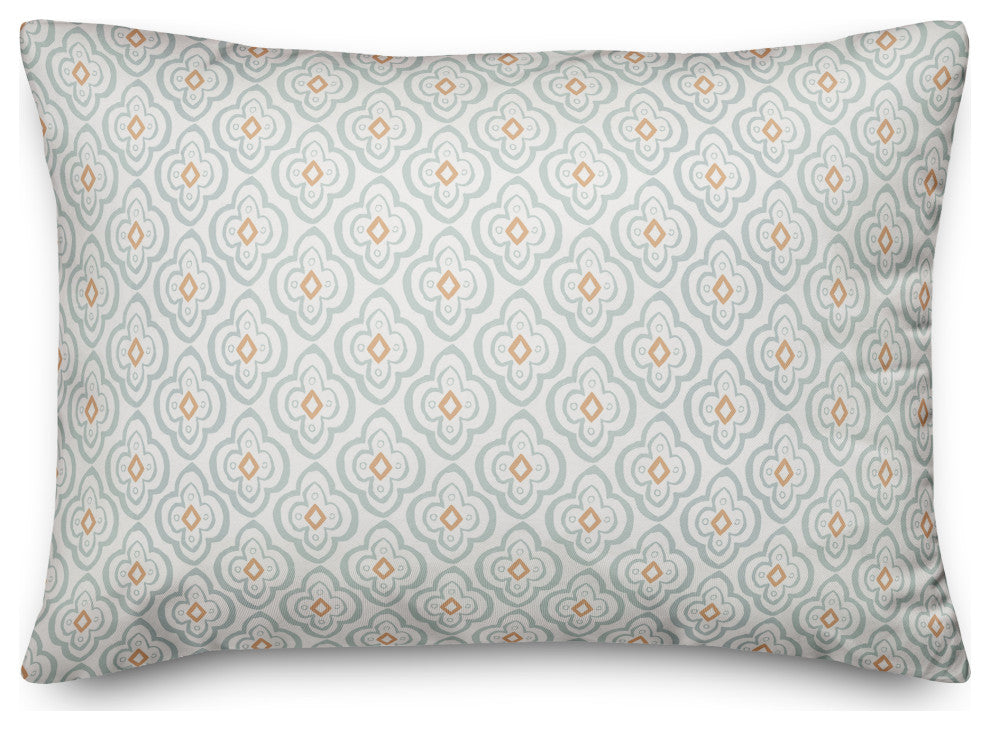 Blue Quatre on White 20x14 Spun Poly Pillow