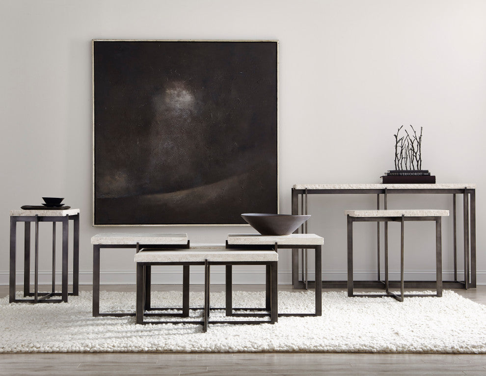 Bernhardt Hathaway Metal Bunching Cocktail Table