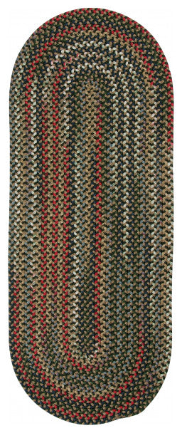 Colonial Mills Rug Wayland Runner Green Runner, Oval