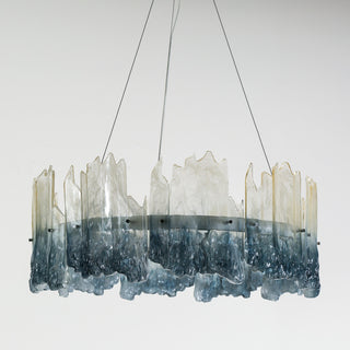 LNC Hanabalter 1-Light 28" Modern Resin LED Chandelier, Silver