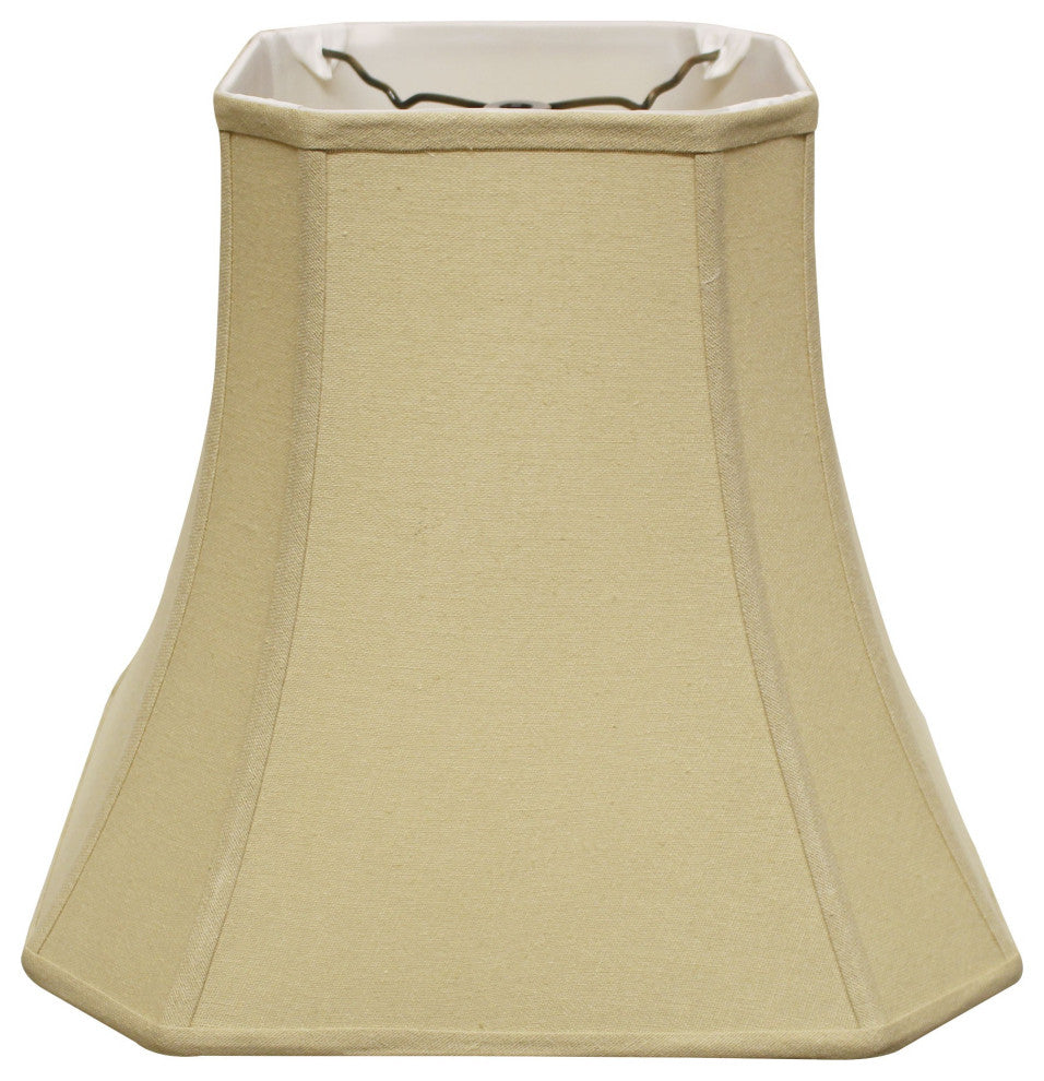 14" Pale Brown Slanted Square Bell Linen Lampshade