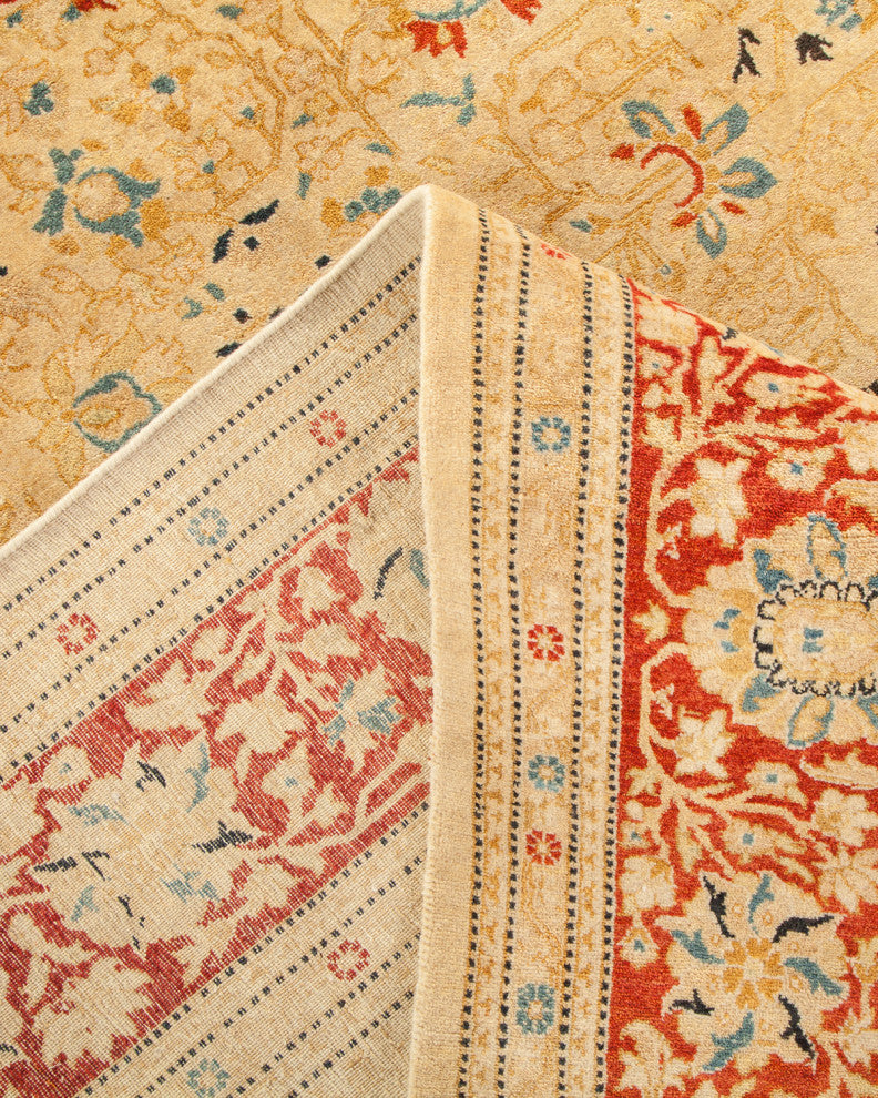 Kate, One-of-a-Kind Hand-Knotted Area Rug Ivory, 6'1"x8'10"