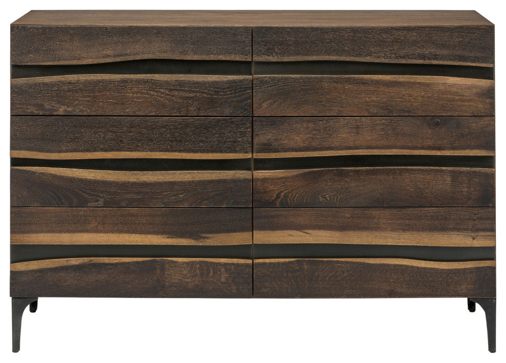 Prana 6-Cabinet Oak Dresser