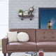 Danya B. 24" x 7" Floating Pipe Industrial Rustic Wall Mount Shelf, Ebony