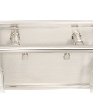Adley Collection 48-1/2" 6-Light Brushed Nickel Clear Glass Bath Vanity Light