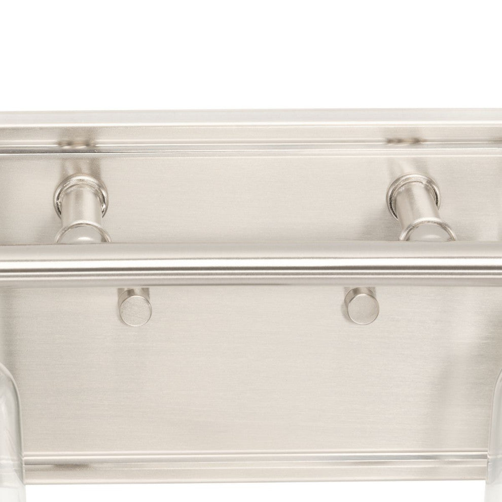 Adley Collection 48-1/2" 6-Light Brushed Nickel Clear Glass Bath Vanity Light