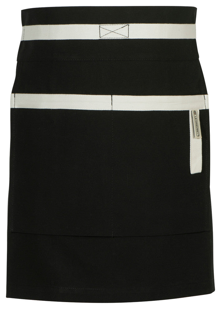 Le Creuset Barista Half Apron, Black