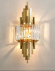 Modern Brass 2-Light Crystal Glass Wall Sconce