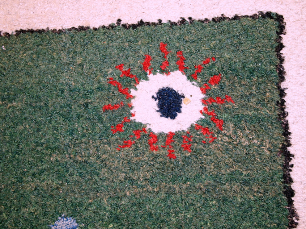 Handmade vintage Persian Gabbeh rug 4.6' x 7' ( 140cm x 215cm ) 1960