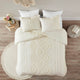 Madison Park Margot Geo Chenille 3-Piece Comforter/Duvet Cover Mini Set, Ivory