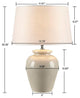 INK+IVY Anzio Vase Shape Ceramic Table Lamp, Cream