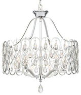 Quoizel LUL5022 Lulu 5 Light 22"W Crystal Drum Chandelier - Polished Chrome
