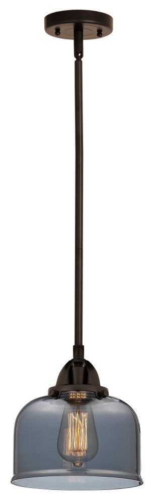 Large Bell Mini Pendant, Oil Rubbed Bronze, Plated Smoke, Plated Smoke