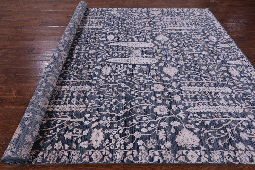 8' 2" X 10' 5" Cypress Tree Hand Knotted Wool and Silk Rug Q8715