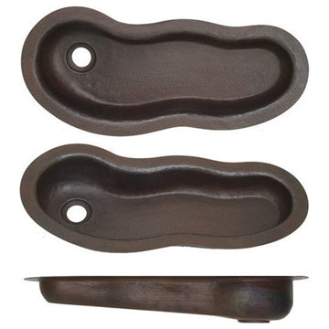28" Copper Wave Trough Sink