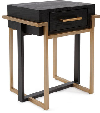 Sleek Evora Side Table with Double Base