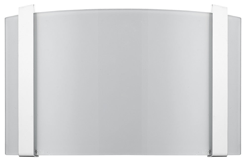 Polished Chrome Wall Sconce with Frosted Glass Shade
