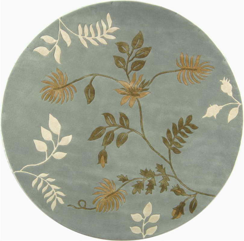 Safavieh Soho soh313a Floral Rug, Light Blue, 6'0"x6'0" Round