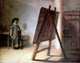 Rembrandt Van Rijn Artist in His Workshop, 21"x28" Wall Decal